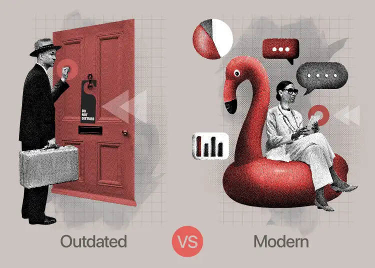 Outdated vs modern commercial engagement for pharma